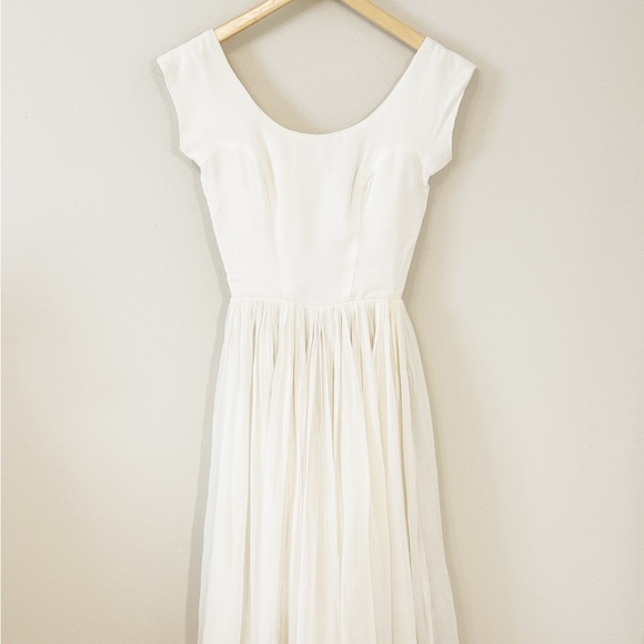 VINTAGE E.T. Jrs Elaine Terry Swimg Dress Cream Chiffon Early 60’s New! Size XS - Picture 2 of 15
